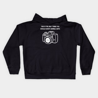 Shoot with a camera Kids Hoodie